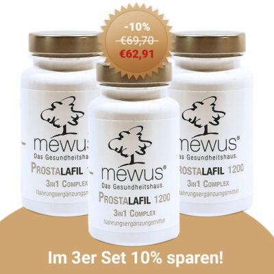 mewus ® PROSTALAFIL 1200 - 3in 1 COMPLEX, 3er Set mit 10% Rabatt